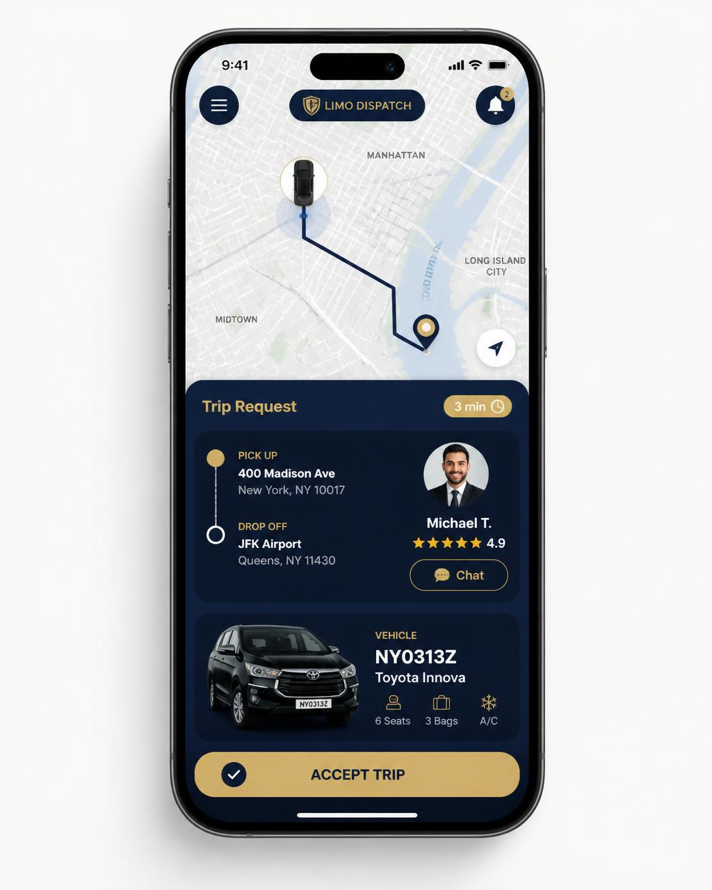 Fleetora chauffeur dispatch mobile app